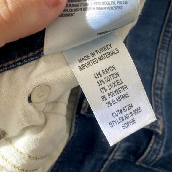 Agolde Sophie Medium Wash Raw Hem Skinny Jeans - 27 - Picture 5 of 6